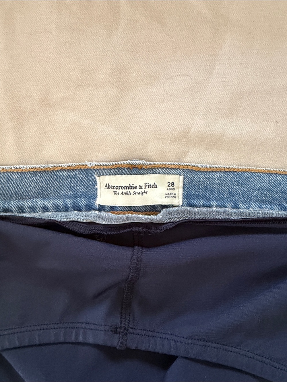 Light Blue Maternity Jeans with Black Panel - Women's Stretch Denim - Picture 3 of 3